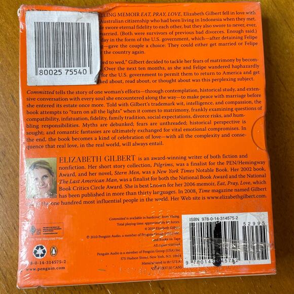 COMMITTED A Skeptic Makes Peace with Marriage Audiobook New Elizabeth Gilbert - Picture 2 of 2
